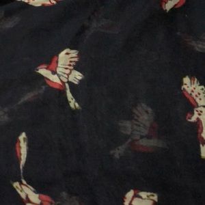 Navy scarf with bird print!